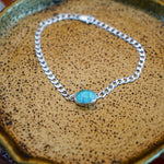 Anklet in Egyptian Turquoise - Golden Road Crafted
