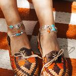 Anklet in Egyptian Turquoise - Golden Road Crafted