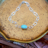 Anklet in Egyptian Turquoise - Golden Road Crafted