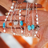 Anklet in Egyptian Turquoise - Golden Road Crafted