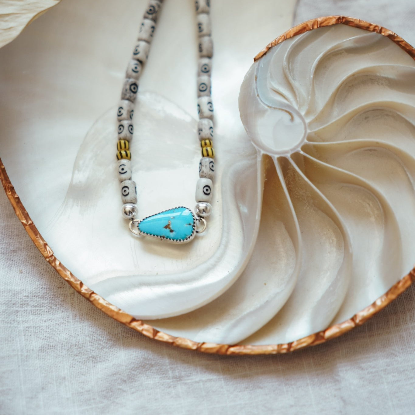 Anklet in Golden Hills Turquoise - Golden Road Crafted