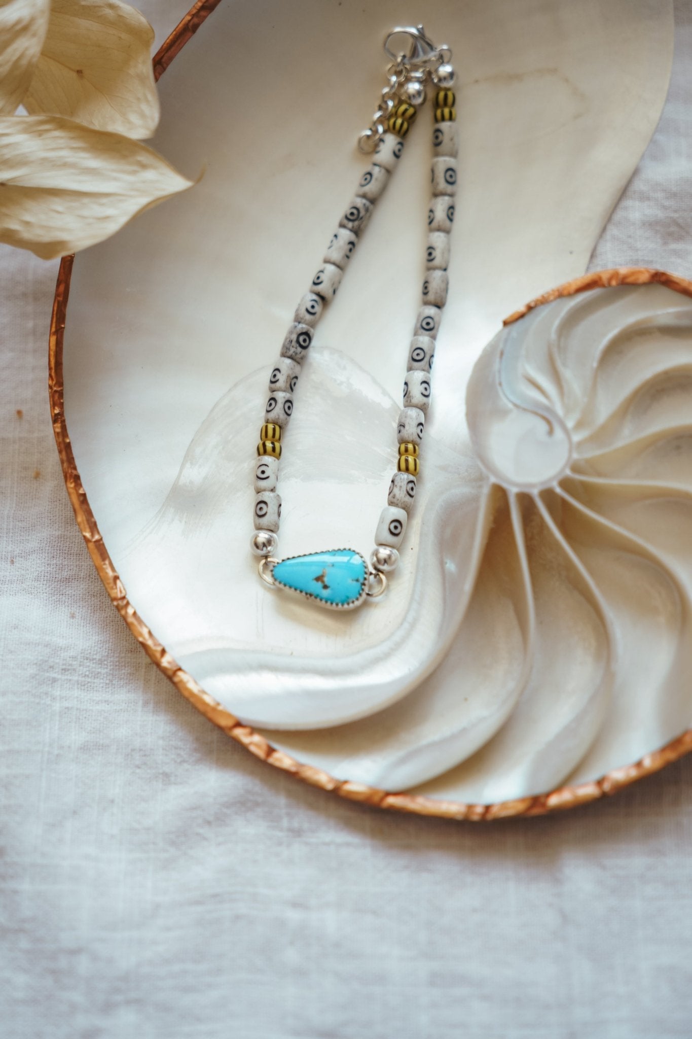 Anklet in Golden Hills Turquoise - Golden Road Crafted