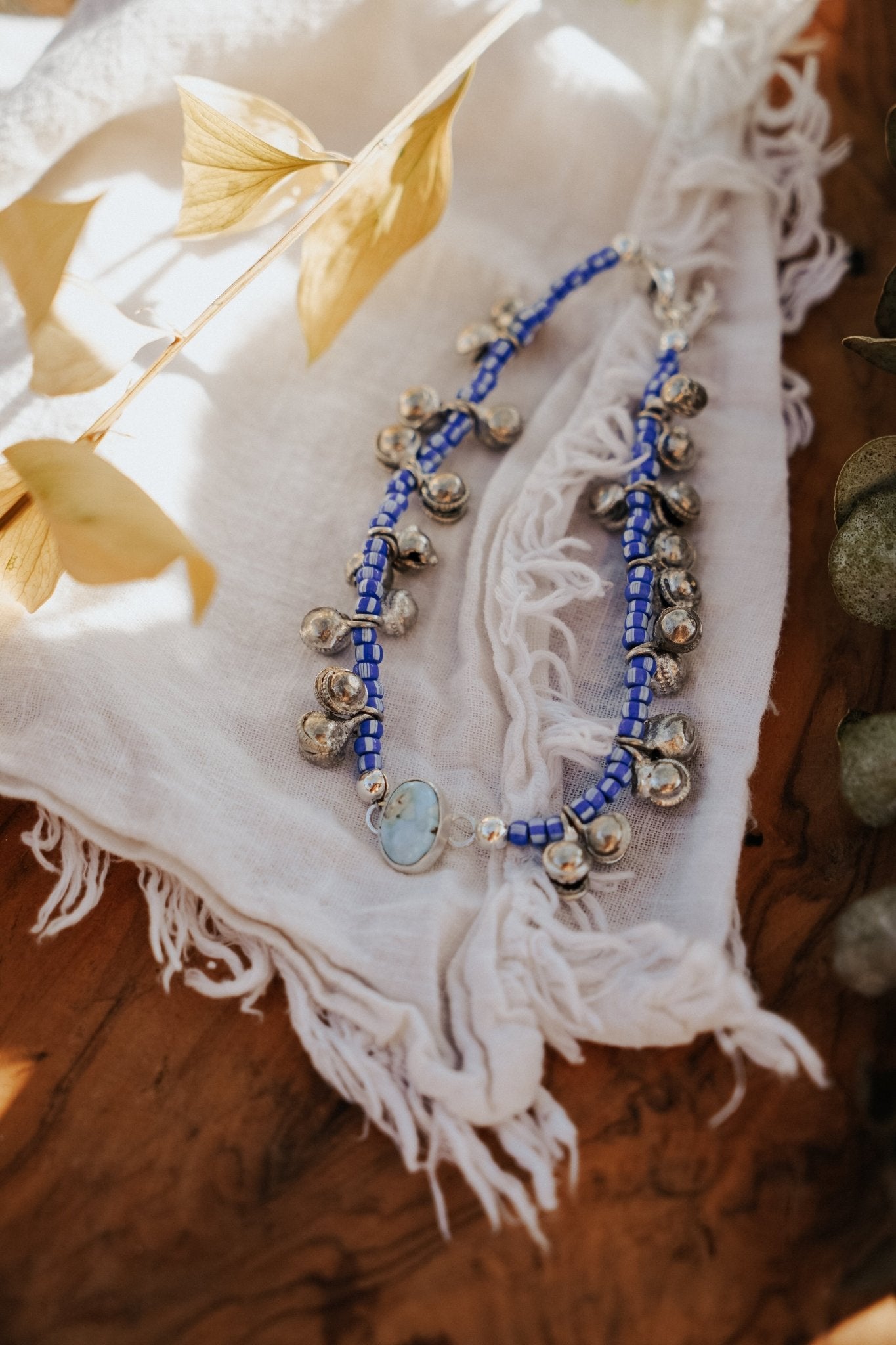 Anklet in Golden Hills Turquoise - Golden Road Crafted