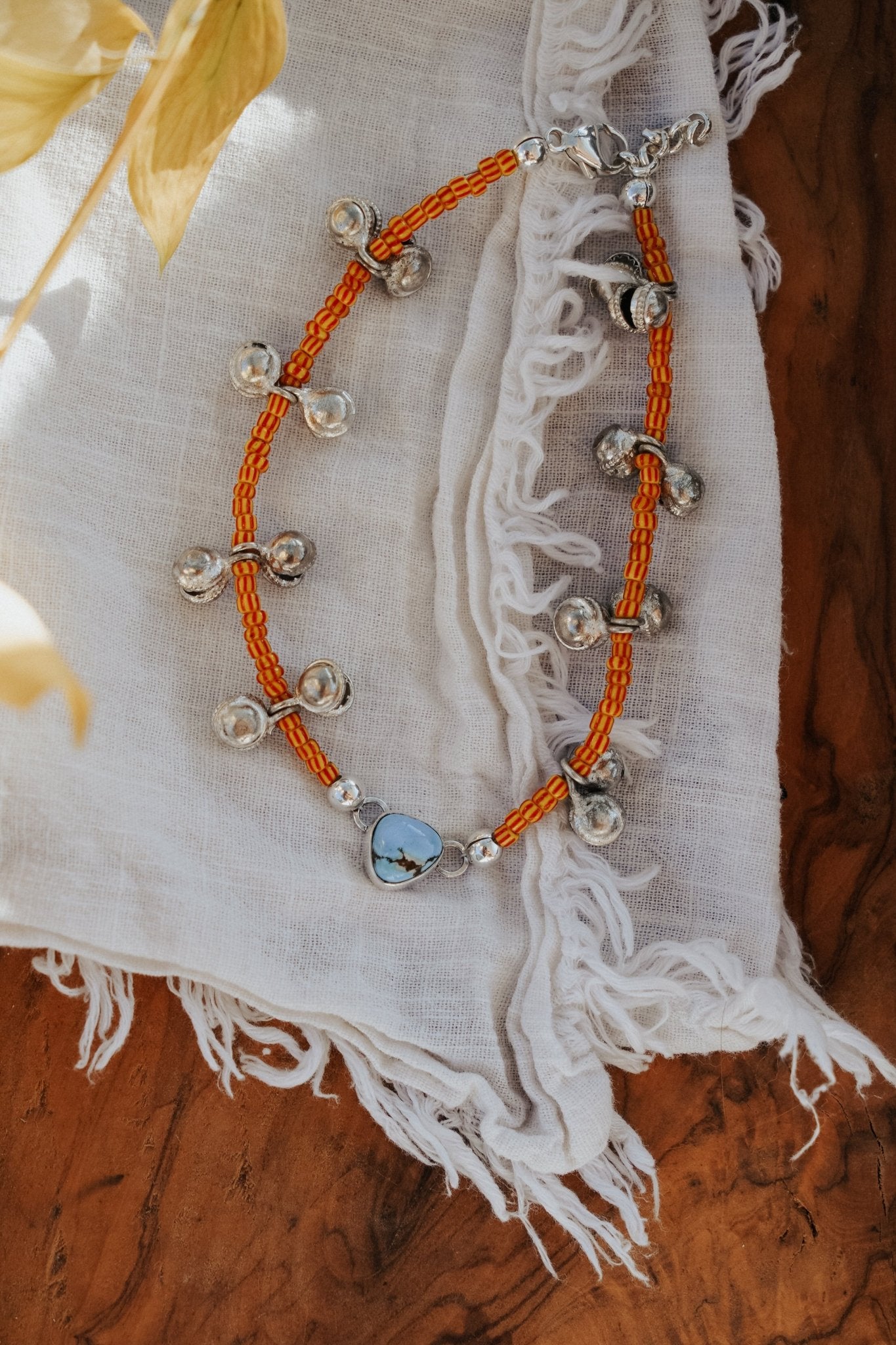 Anklet in Golden Hills Turquoise - Golden Road Crafted