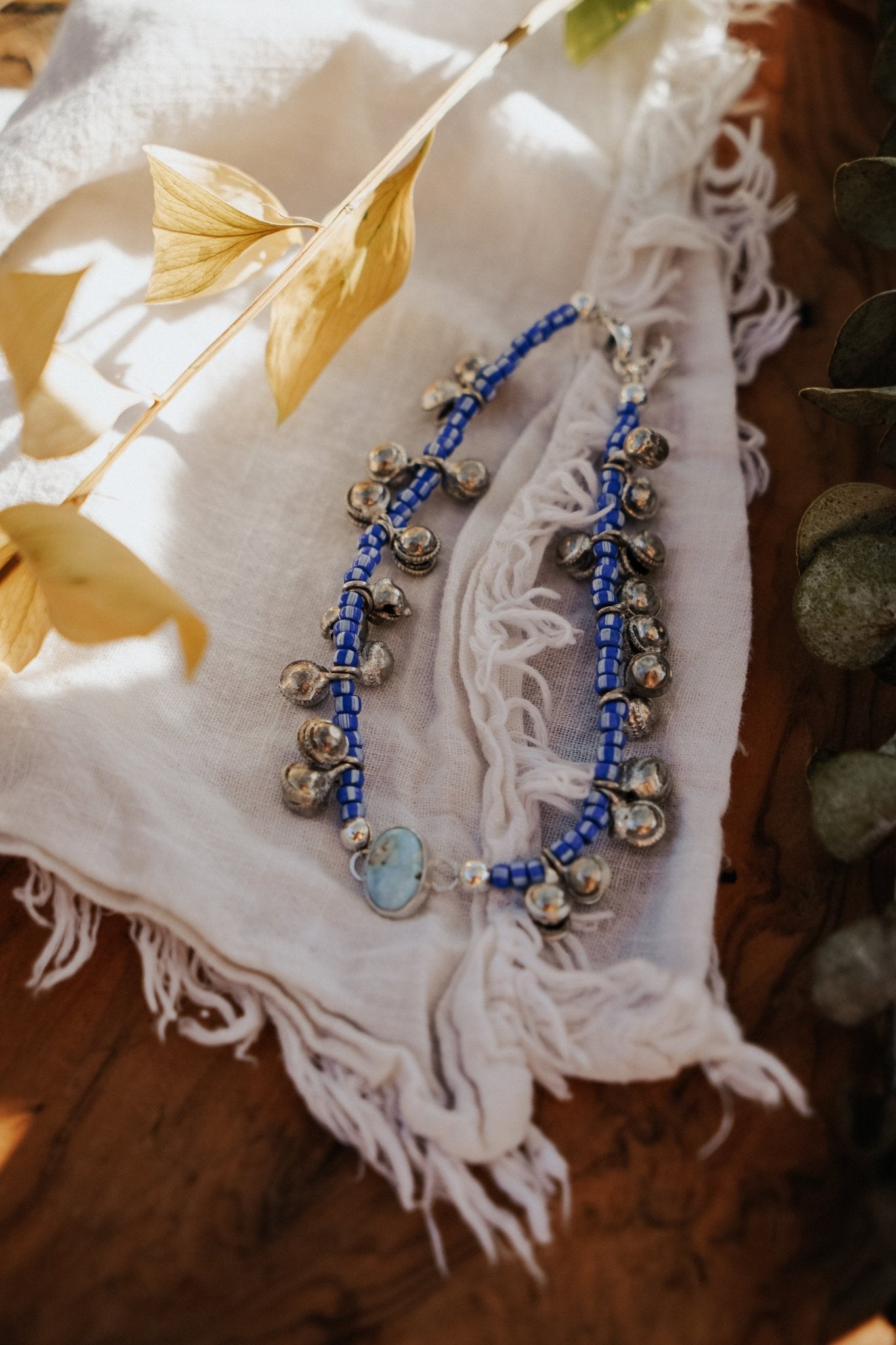 Anklet in Golden Hills Turquoise - Golden Road Crafted