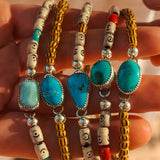 Anklet in Sonoran Gem Turquoise - Golden Road Crafted