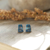Arches Opal Inlay Studs - Golden Road Crafted
