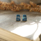 Arches Opal Inlay Studs - Golden Road Crafted