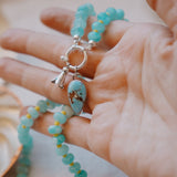 Blossom Babe Necklace in Golden Hills + Aventurine Beads - Golden Road Crafted