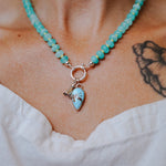 Blossom Babe Necklace in Golden Hills + Aventurine Beads - Golden Road Crafted