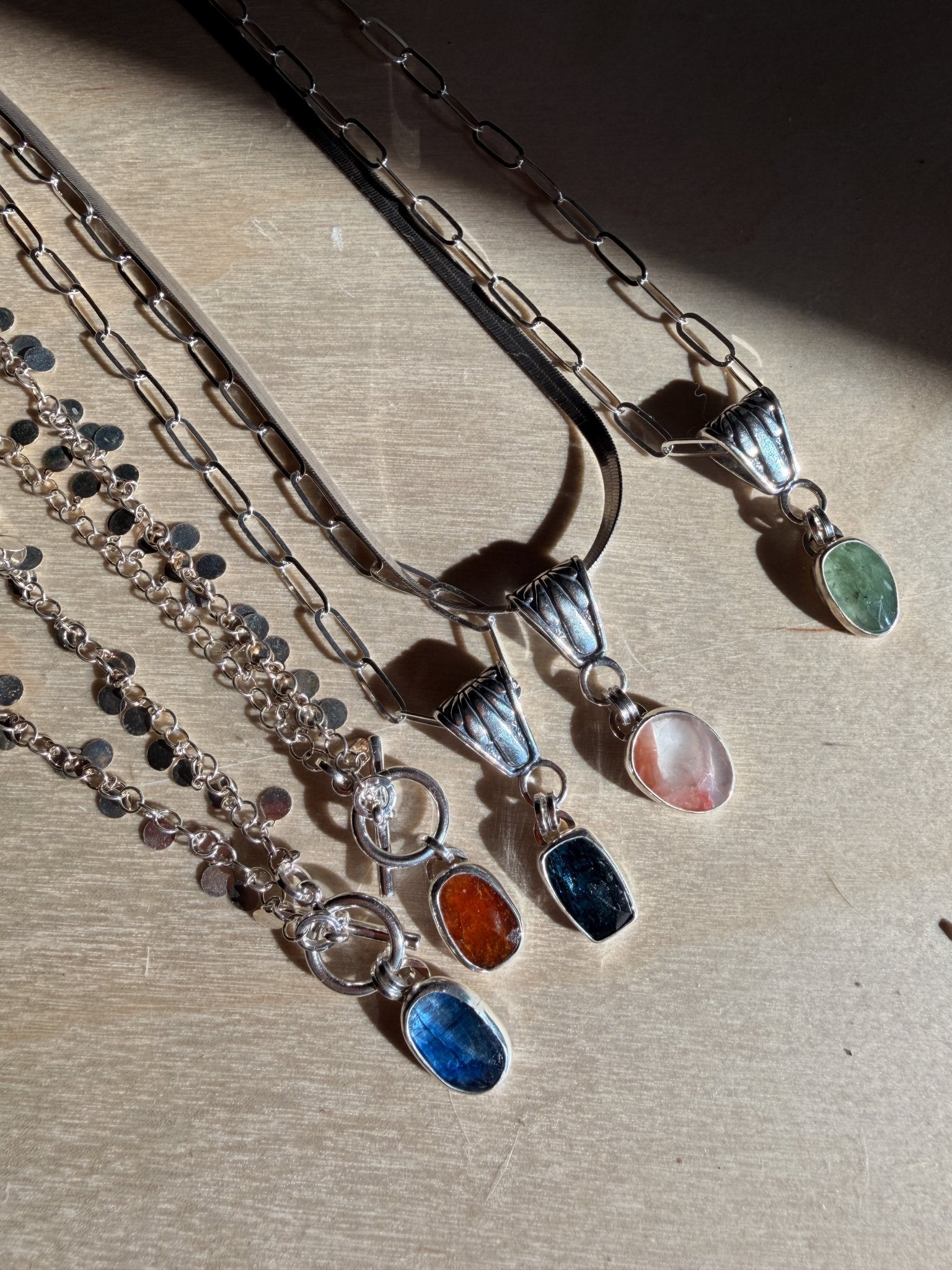 Blue Kyanite Necklace - Golden Road Crafted
