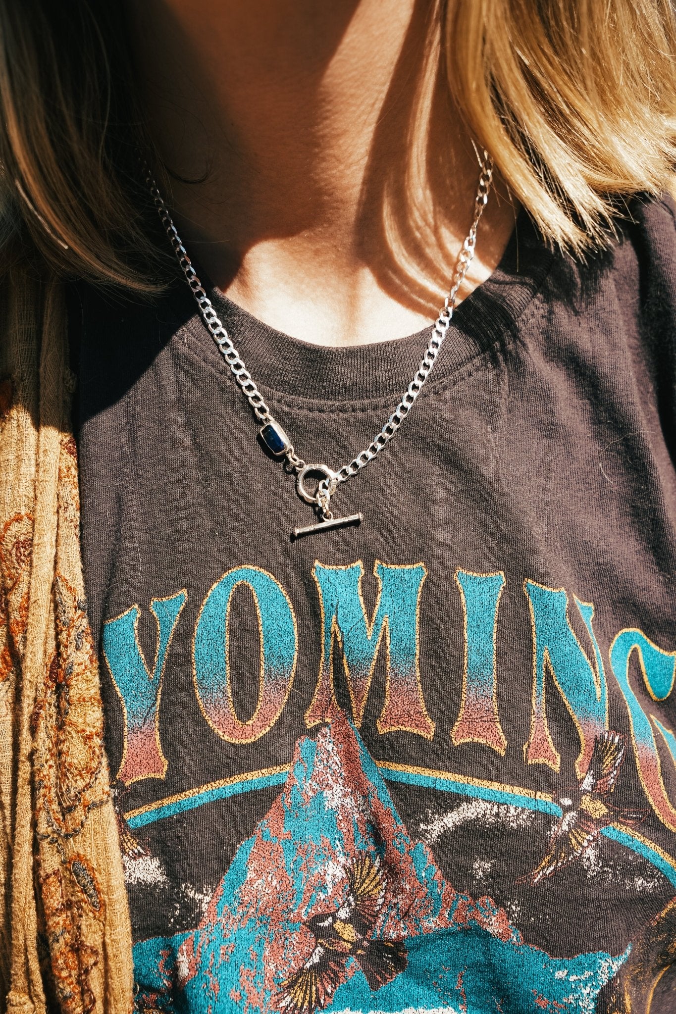 Blue Kyanite Necklace - Golden Road Crafted