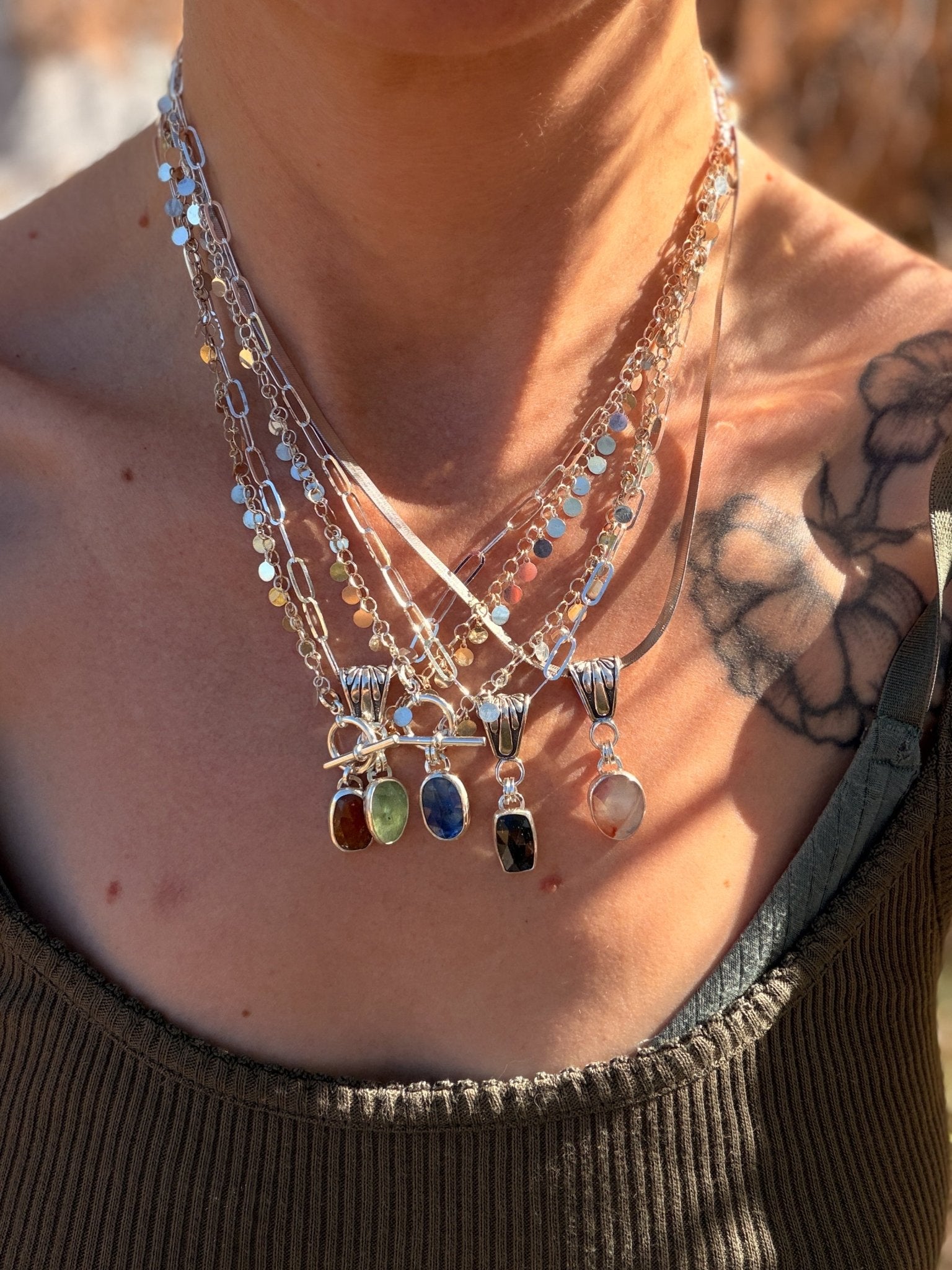Blue Kyanite Necklace - Golden Road Crafted