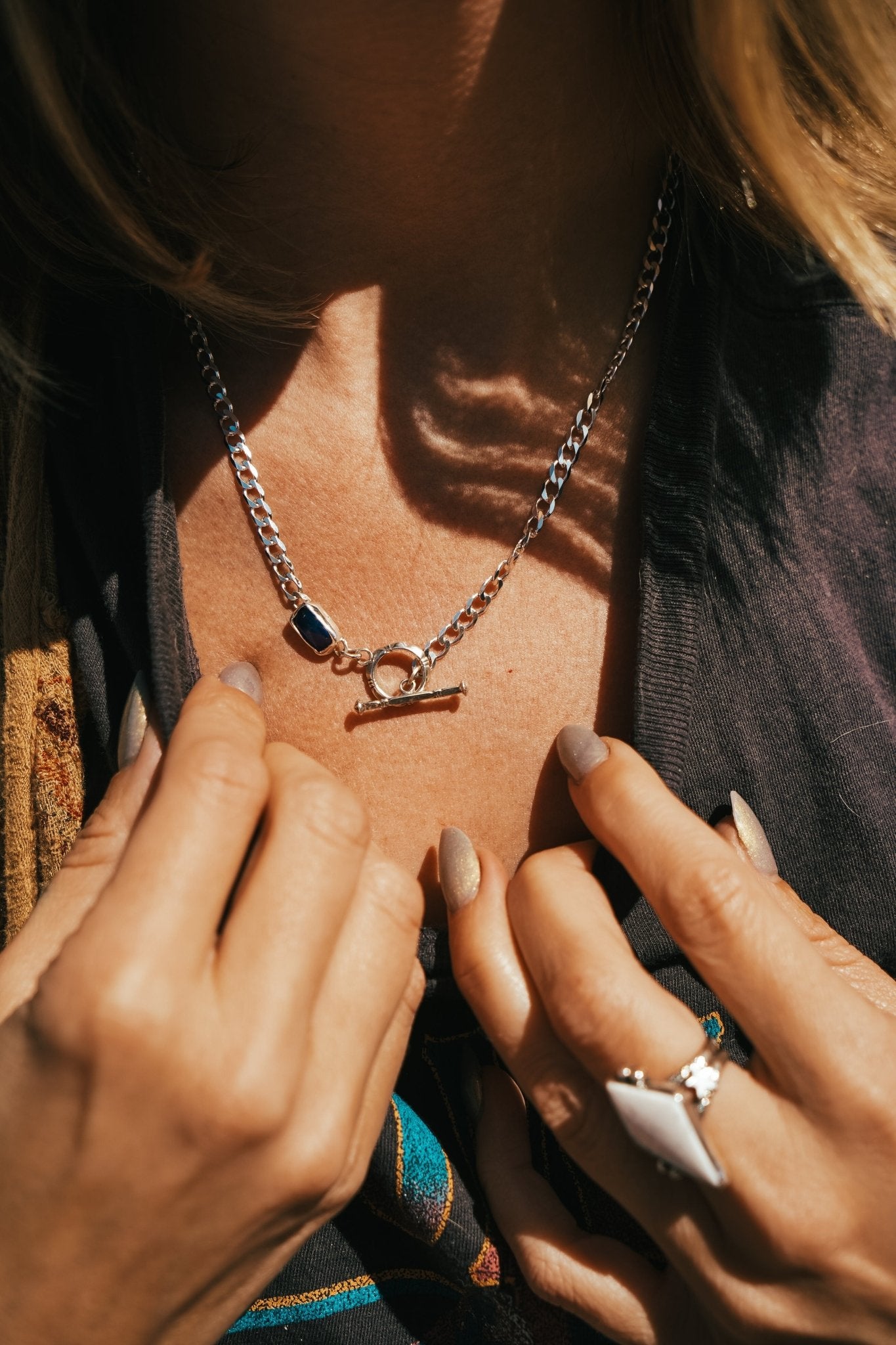 Blue Kyanite Necklace - Golden Road Crafted