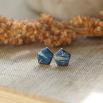 Blue Opal Inlay Studs - Golden Road Crafted