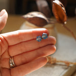 Blue Opal Inlay Studs - Golden Road Crafted