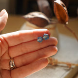 Blue Opal Inlay Studs - Golden Road Crafted