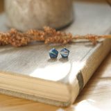 Blue Opal Inlay Studs - Golden Road Crafted