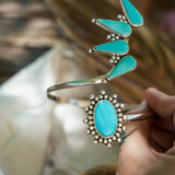 Boho Arm Band in Campitos Turquoise - Golden Road Crafted