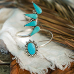 Boho Arm Band in Campitos Turquoise - Golden Road Crafted