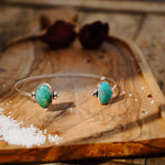 Boho Arm Band in Royston & Kingman Turquoise - Golden Road Crafted