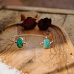 Boho Arm Band in Royston & Kingman Turquoise - Golden Road Crafted