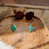 Boho Arm Band in Royston & Kingman Turquoise - Golden Road Crafted