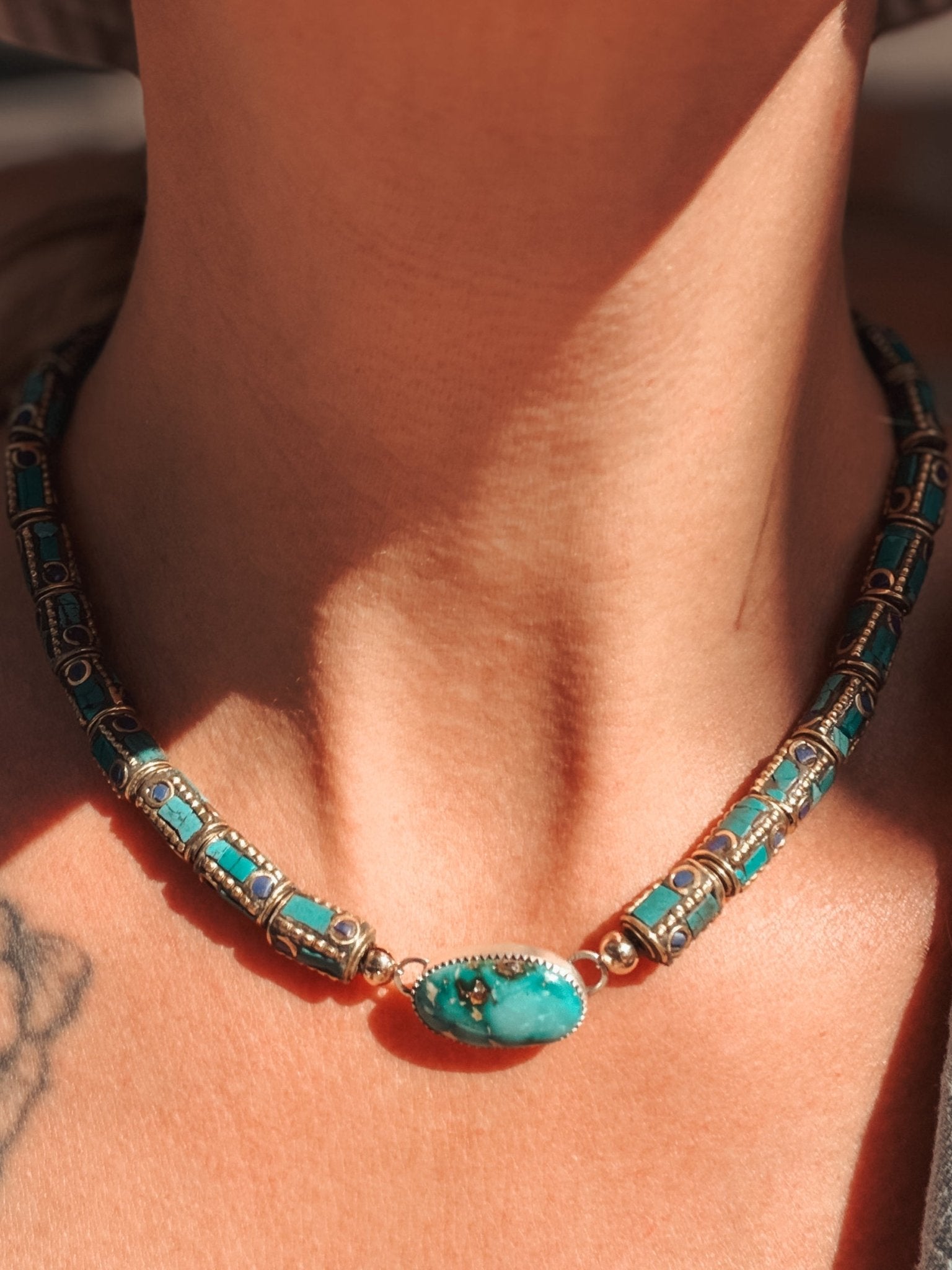 Boho Babe Choker in Sonoran Mtn - Golden Road Crafted