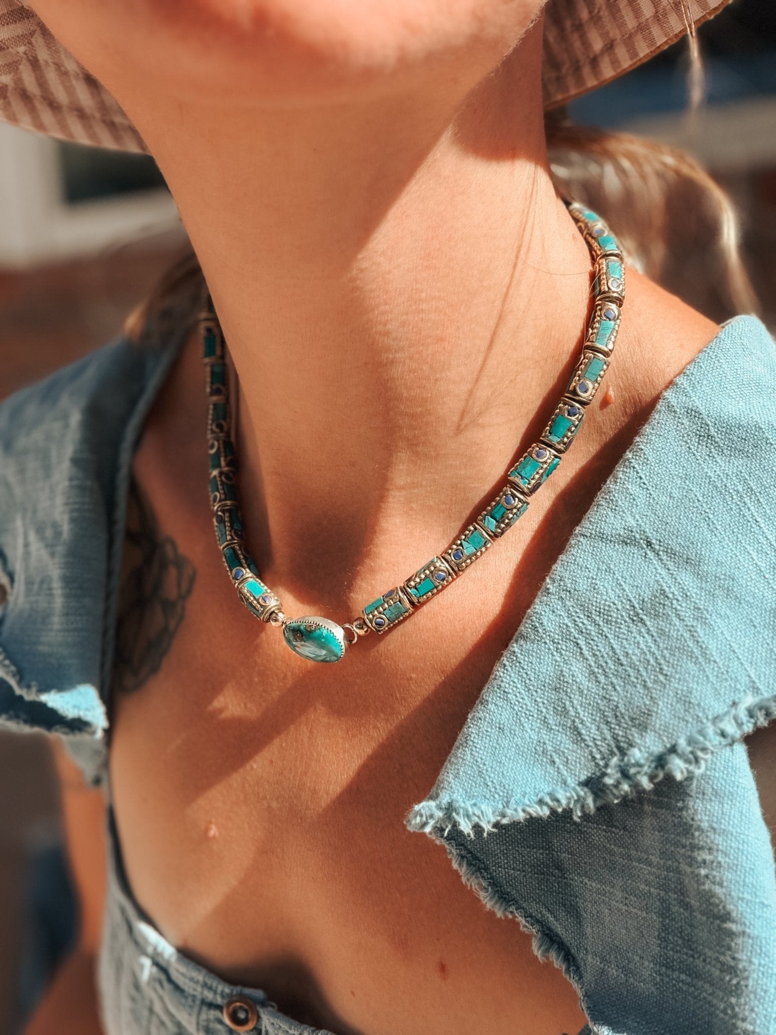 Boho Babe Choker in Sonoran Mtn - Golden Road Crafted