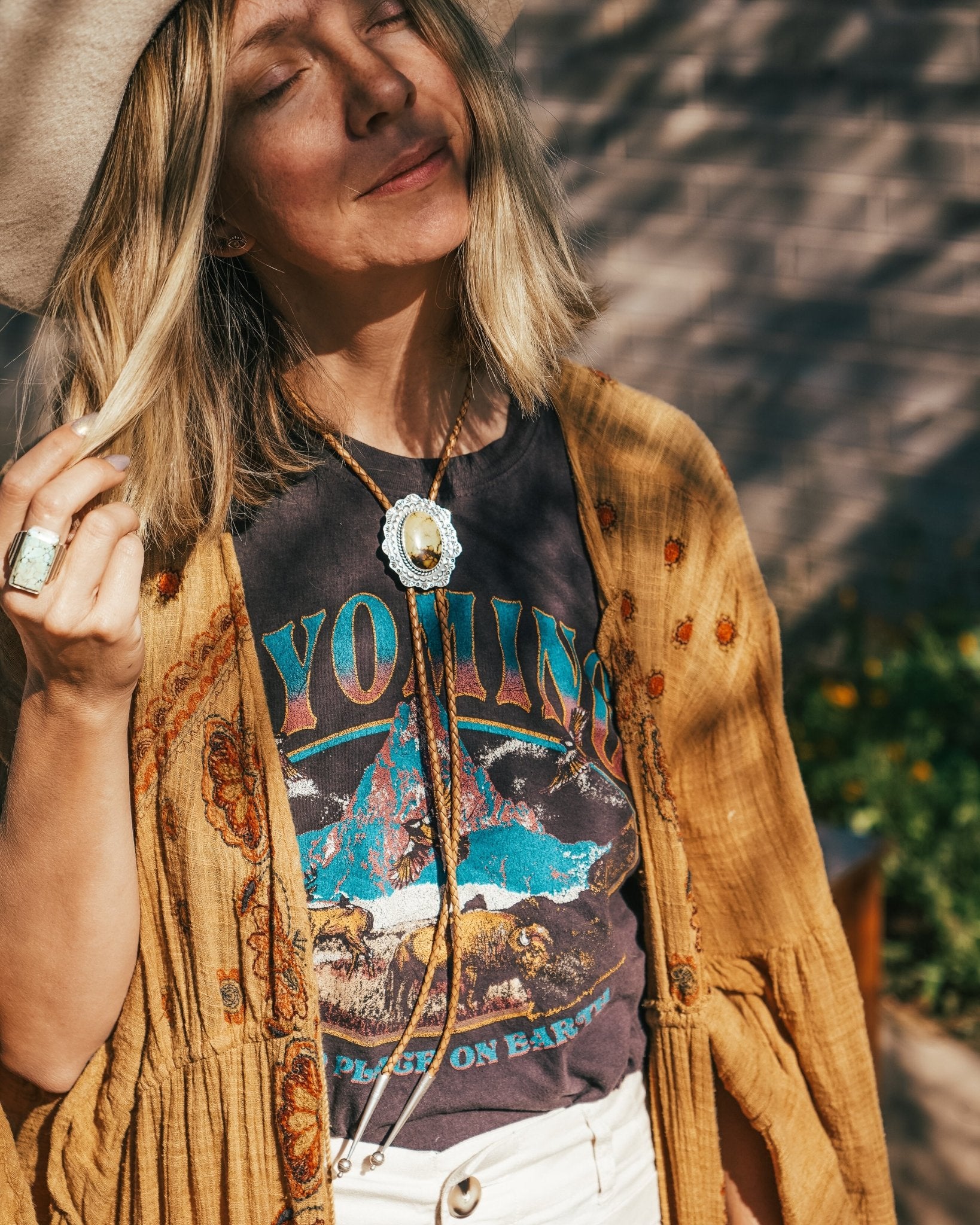 Bolo in Hubei Turquoise - Golden Road Crafted