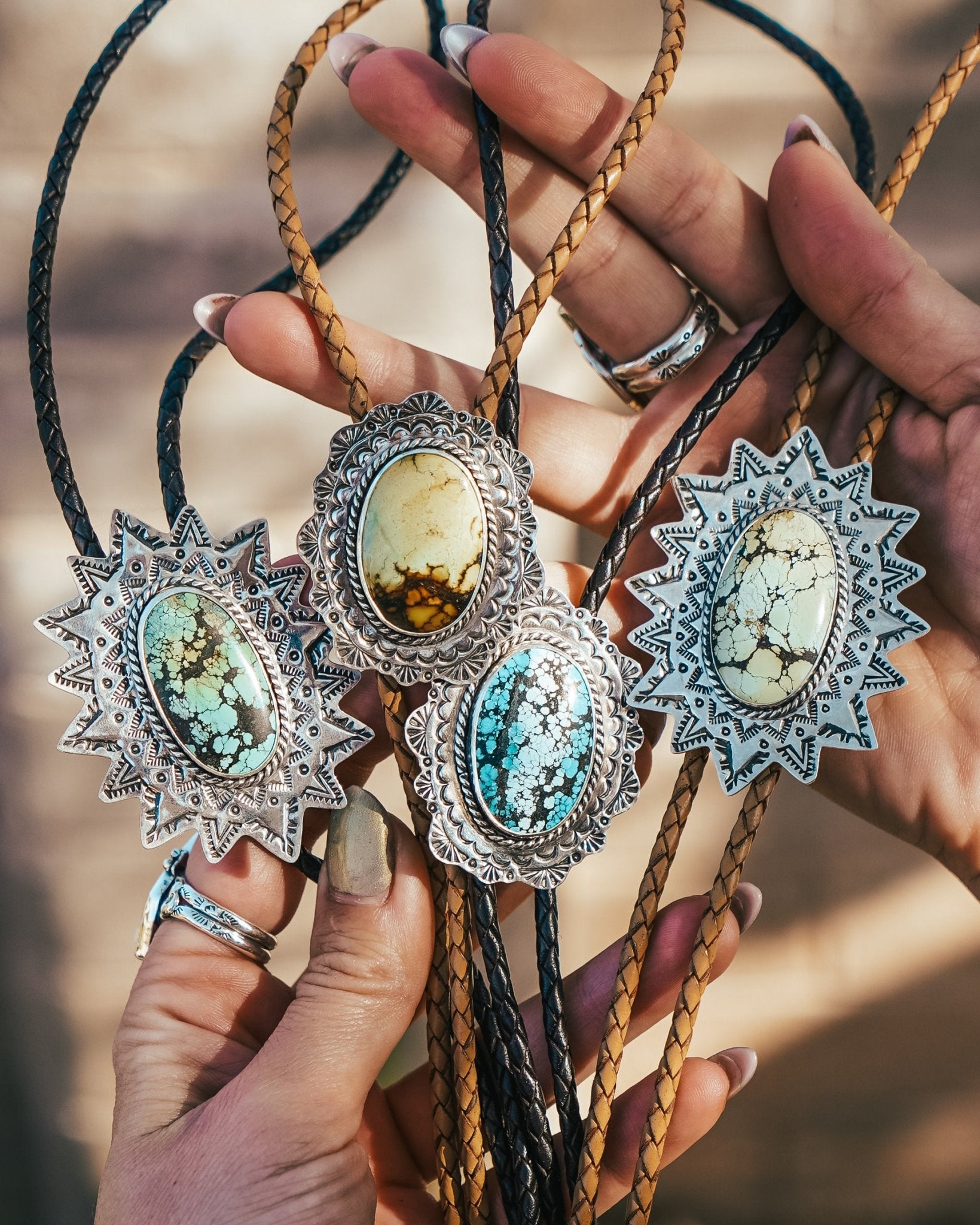 Bolo in Hubei Turquoise - Golden Road Crafted