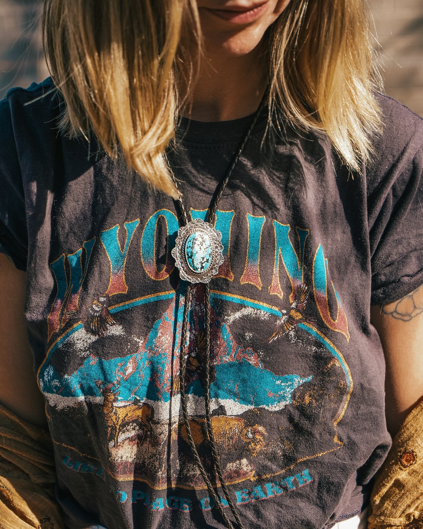 Bolo in Hubei Turquoise - Golden Road Crafted