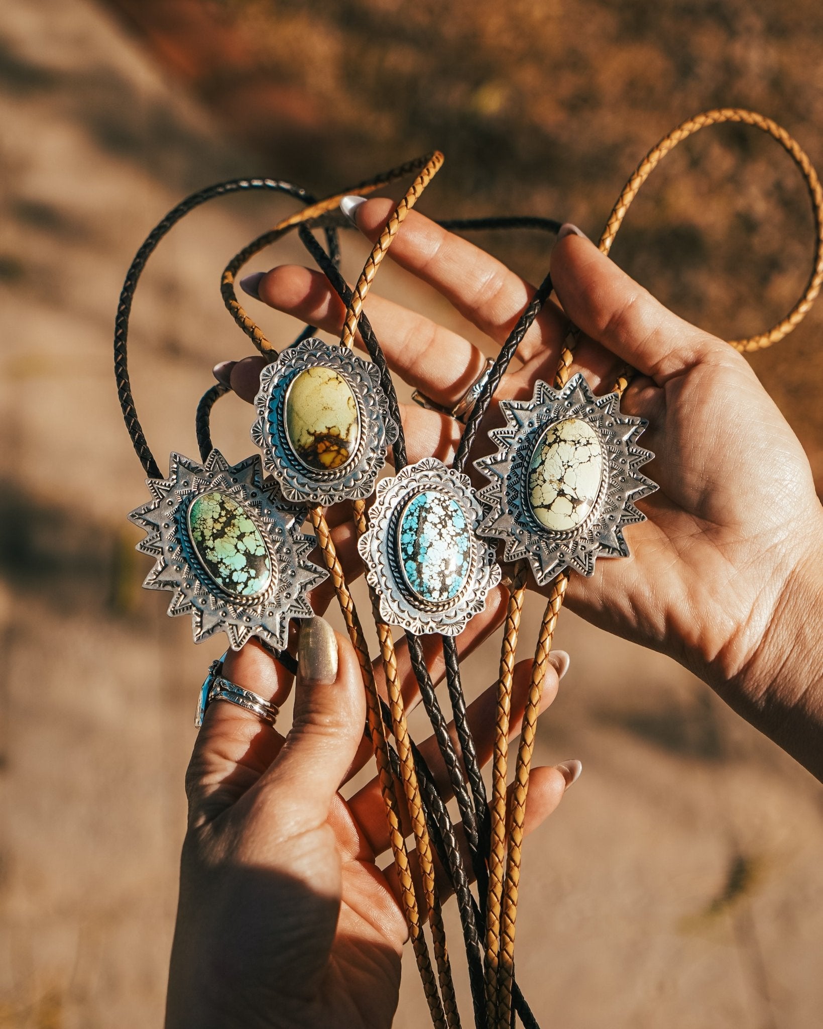 Bolo in Hubei Turquoise - Golden Road Crafted