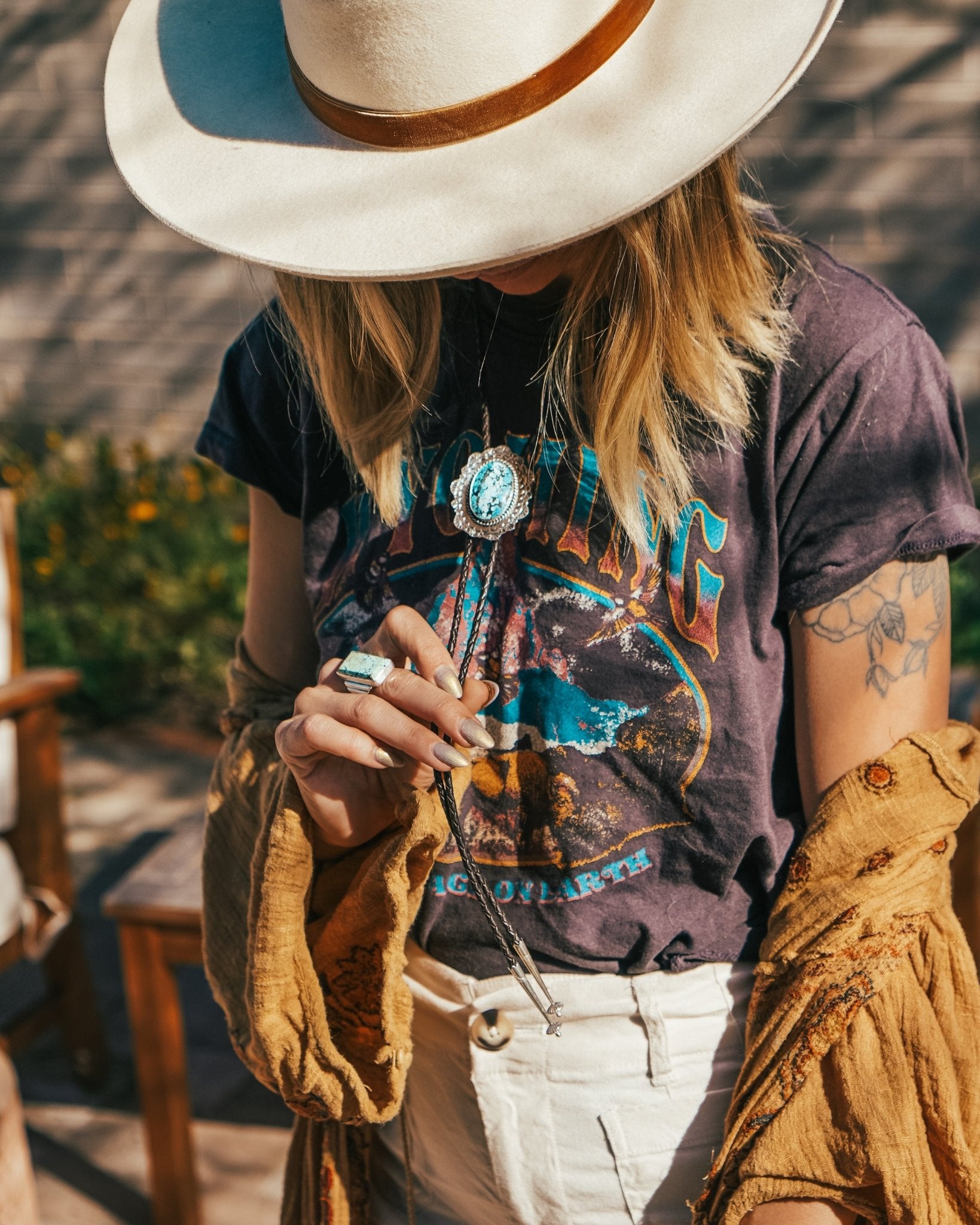 Bolo in Hubei Turquoise - Golden Road Crafted