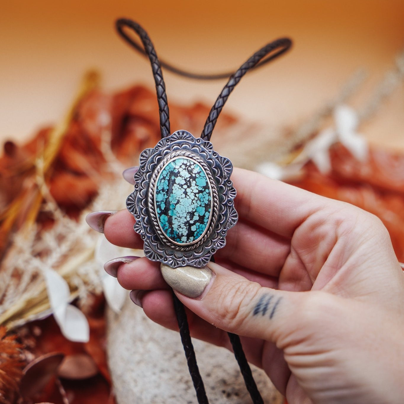 Bolo in Hubei Turquoise - Golden Road Crafted