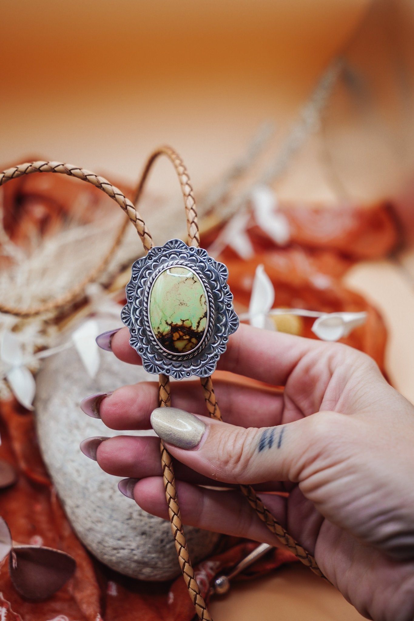 Bolo in Hubei Turquoise - Golden Road Crafted