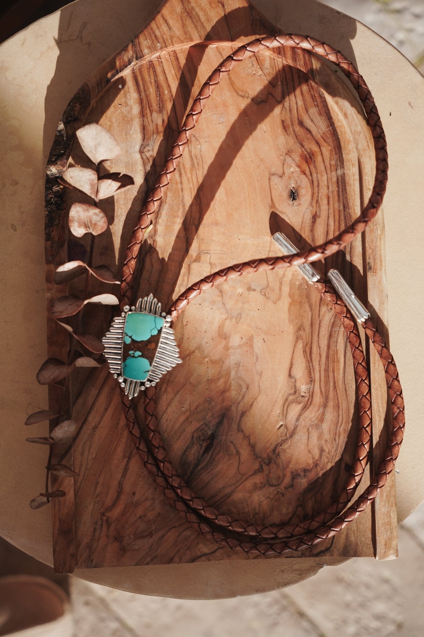 Bolo in Kingman Turquoise - Golden Road Crafted