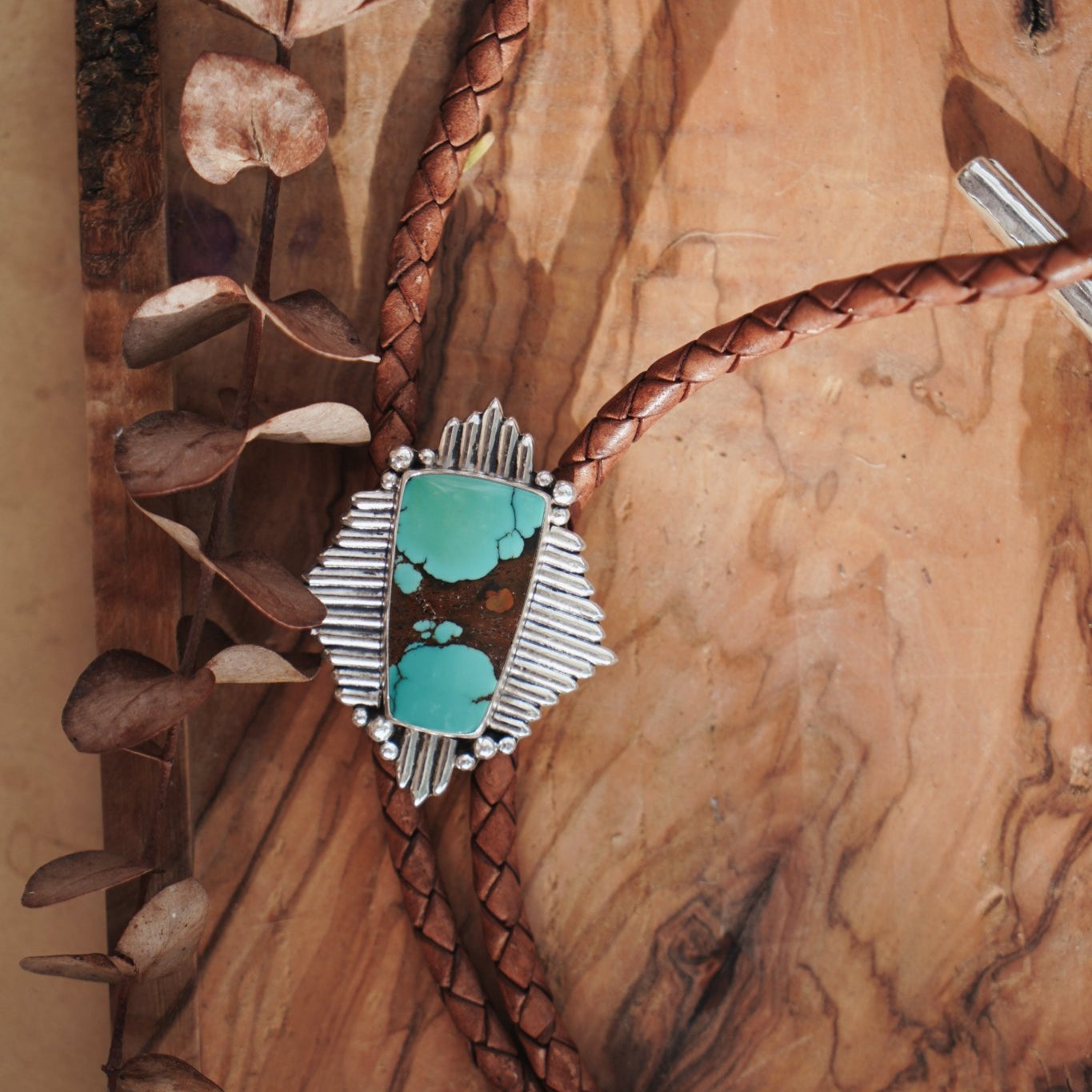 Bolo in Kingman Turquoise - Golden Road Crafted