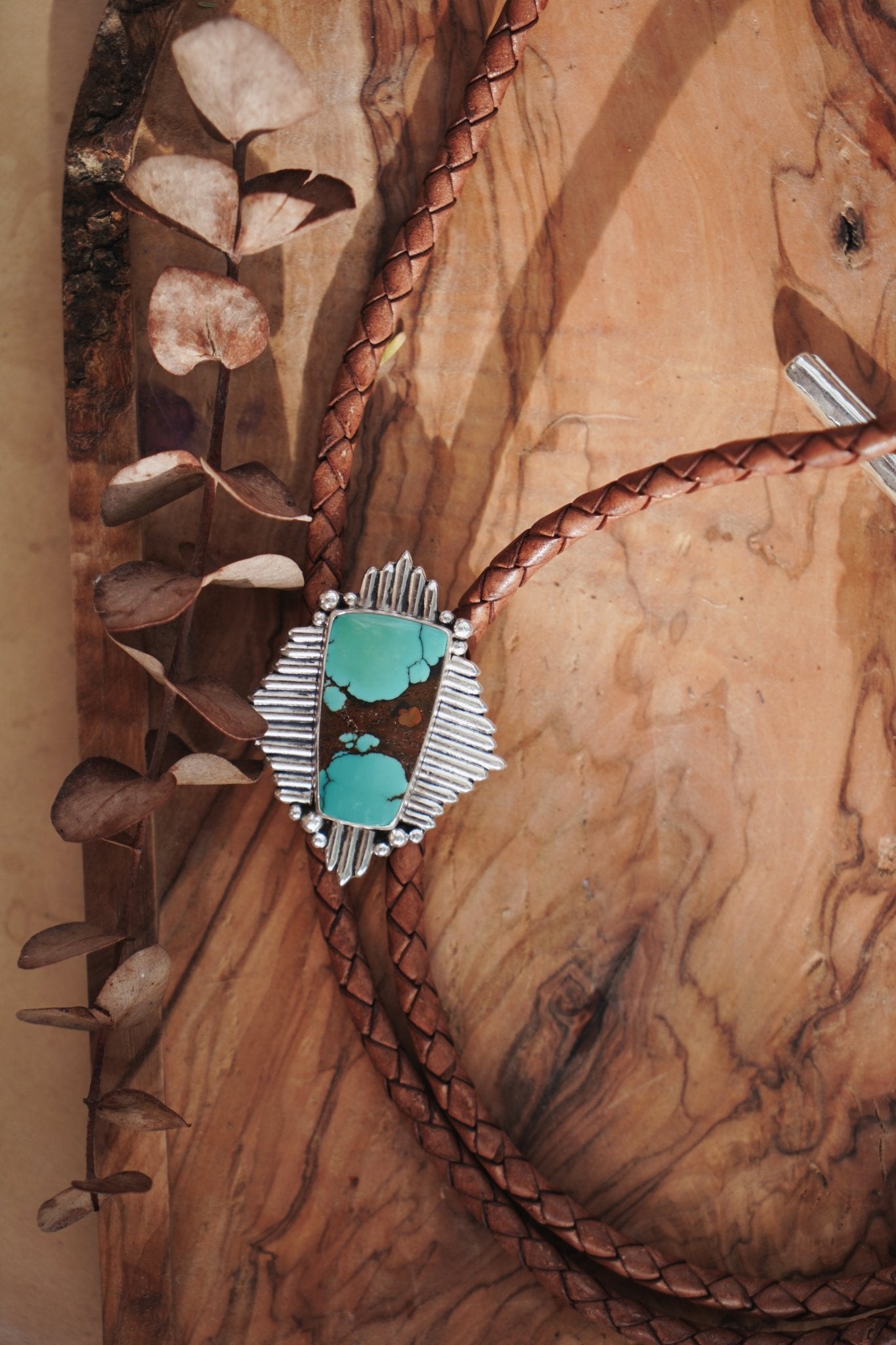 Bolo in Kingman Turquoise - Golden Road Crafted