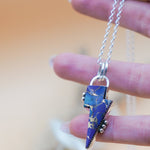 Bolt Pendant in Kingman Turquoise - Golden Road Crafted