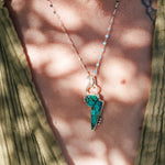 Bolt Pendant in Kingman Turquoise - Golden Road Crafted