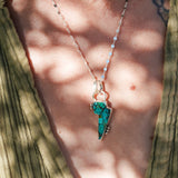 Bolt Pendant in Kingman Turquoise - Golden Road Crafted