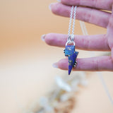 Bolt Pendant in Kingman Turquoise - Golden Road Crafted