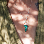 Bolt Pendant in Kingman Turquoise - Golden Road Crafted