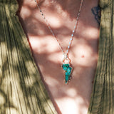 Bolt Pendant in Kingman Turquoise - Golden Road Crafted