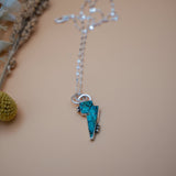 Bolt Pendant in Kingman Turquoise - Golden Road Crafted