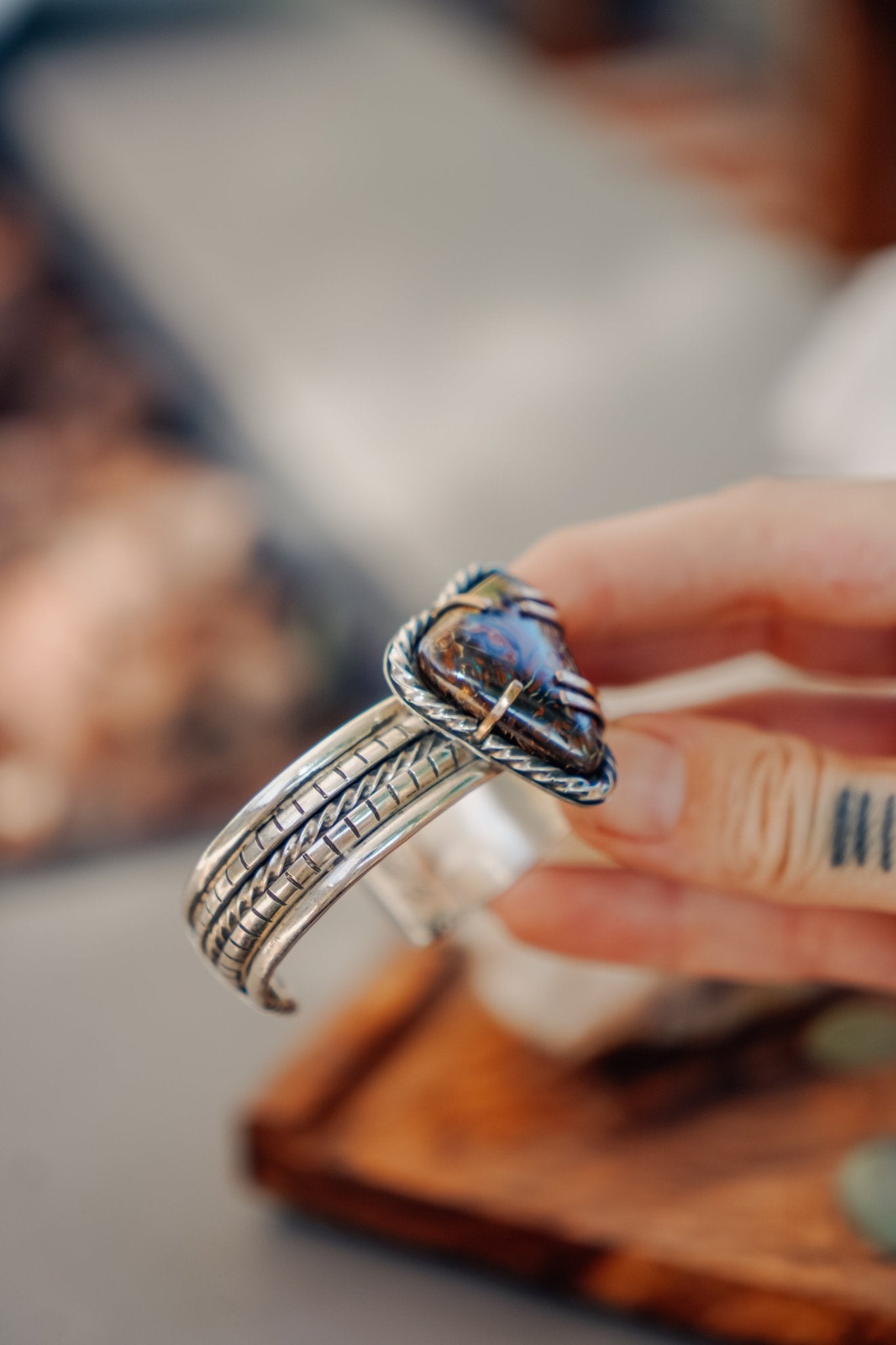 Boulder Opal Cuff - Golden Road Crafted
