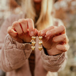 Brass Heart Drip Earrings - Golden Road Crafted