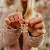 Brass Heart Drip Earrings - Golden Road Crafted