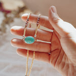 Bubble Gum Choker in Campitos Turquoise - Golden Road Crafted